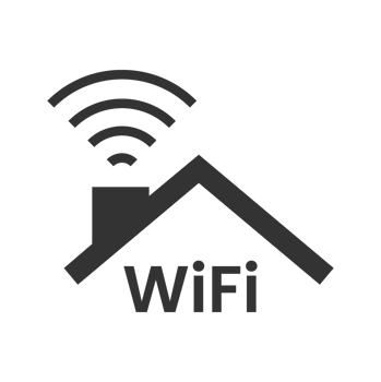 A wifi icon with a house and a wifi symbol png