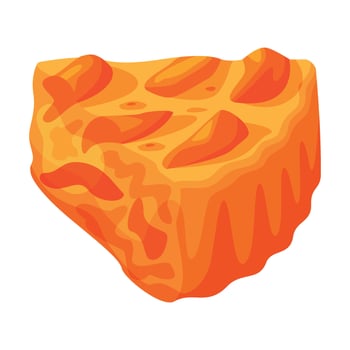 Cut Piece of Baked Pie with Sweet Apricot Filling and Shortcrust Pastry Illustration vector