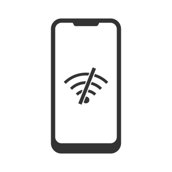 A black smartphone with a wifi symbol on it png