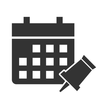 Calendar Icon with Pin for Scheduling and Reminders png