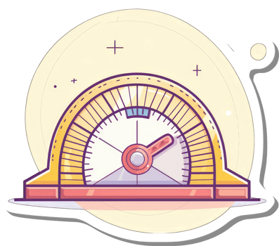 Illustrated Gauge Meter Showing Partial Measurement png