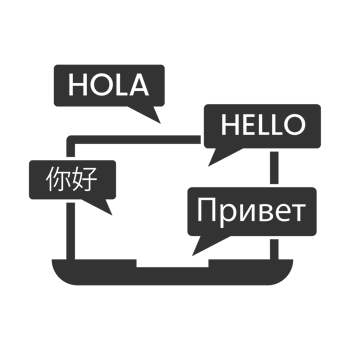 Multi-Language Communication Icon for Global Interaction png