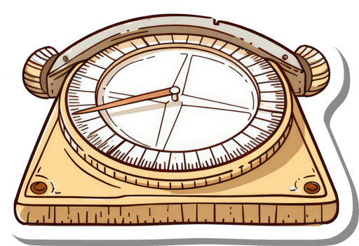 Vintage Analog Measuring Instrument with Circular Dial png