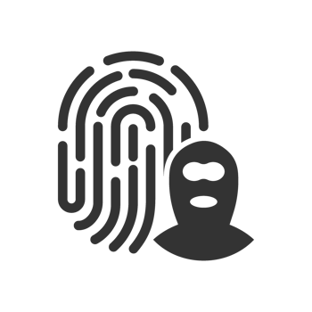 A black and white image of a fingerprint and a person png