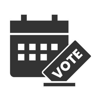 A black and white image of a voting ballot png