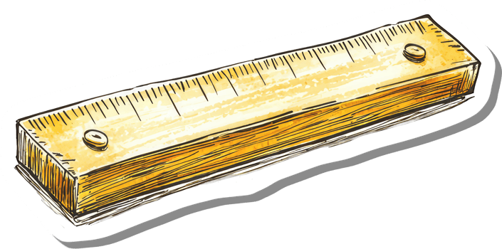 Wooden Ruler Measuring Tool Illustration Drawing png