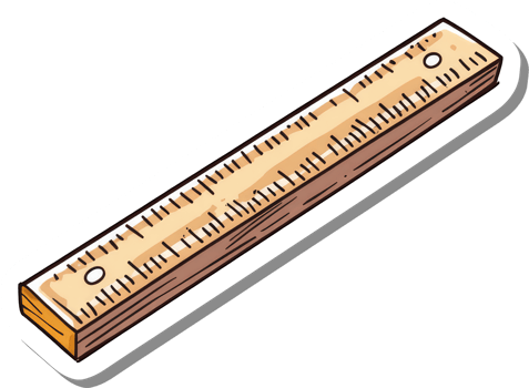 A Wooden Ruler Measuring Tool for Drawing and Measuring png