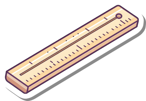 A simple illustration of a classic thermometer png