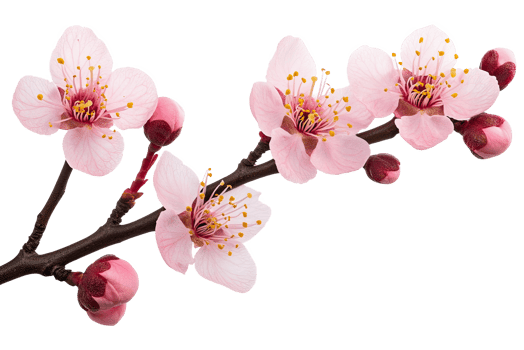 A branch of pink flower png