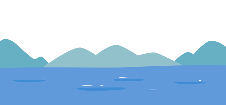 Scenic Lake with Mountains and Clouds png
