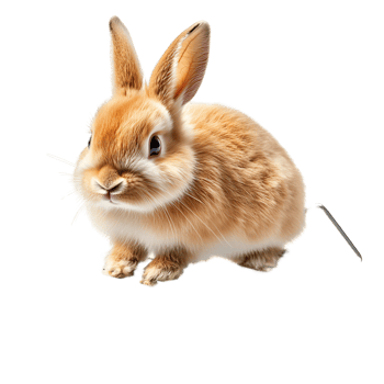 a small brown rabbit on a transparent background png