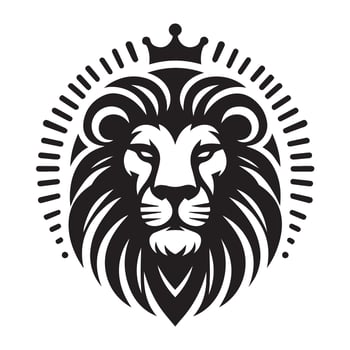Lion Head Logo in Vintage Style vector