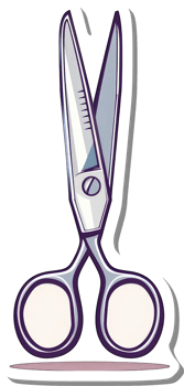 A pair of sharp silver scissors ready to cut png