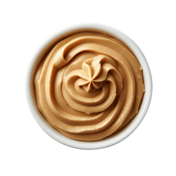 Close up view of a creamy substance. png