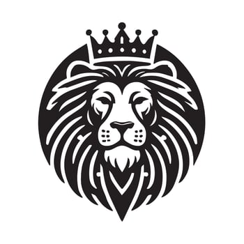 Lion with Crown Logo Design vector