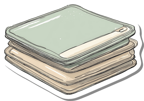 A Stack of Rectangular Pastel Colored Notebooks png