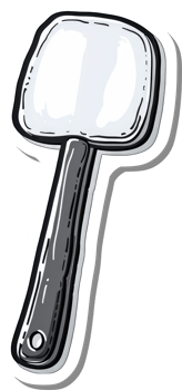 A hand drawn illustration of a meat mallet png