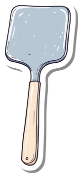 A Cartoon Illustration Of A Kitchen Spatula png