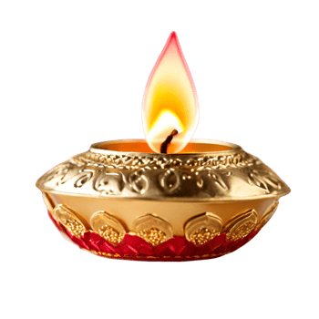 diwali lamp isolated on transparent background png
