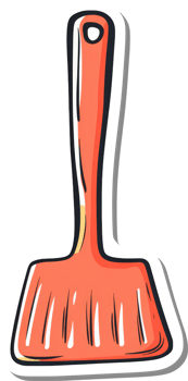 Orange Handheld Dustpan Cleaning Tool Illustration png