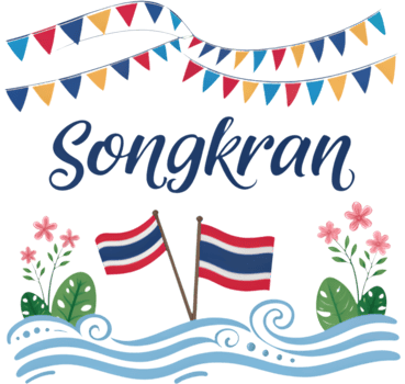 Joyous Thailand Songkran Festival Water Splash Clipart Art Design. . png