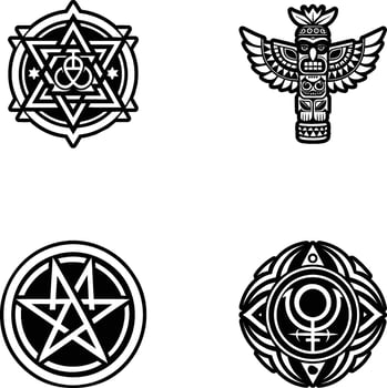 Alchemy symbol icon in glyph style vector