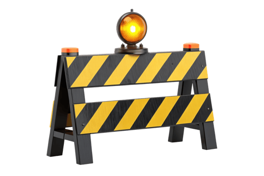 Warning light at construction zone png