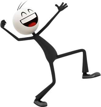 Fun stick figure clipart with a dynamic and playful pose. . png