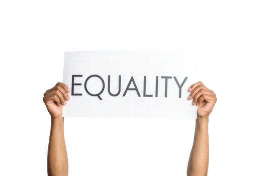 Hands with a sign for equality png