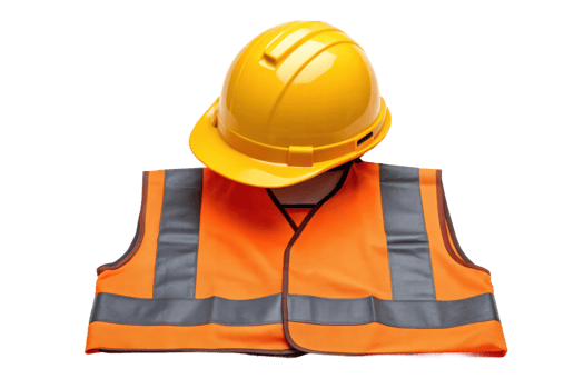 Construction safety gear on a plain background png