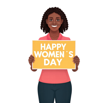 Celebrating Women's Day with joy and pride png