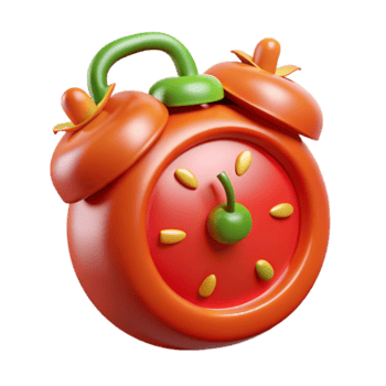 Render Tomato Clock Illustration Time Fruit Vegetable Alarm Clock png