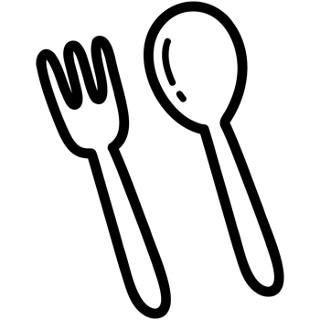 Spoon and fork doodle png