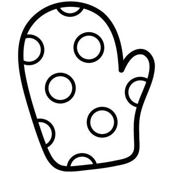 Kitchen glove doodle png