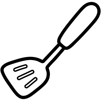 Frying spatula doodle png