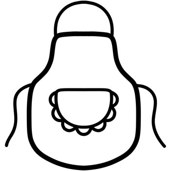 Cute apron doodle png