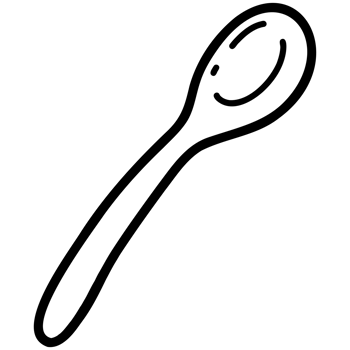 Wooden spoon doodle png