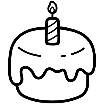 Cake with candle png