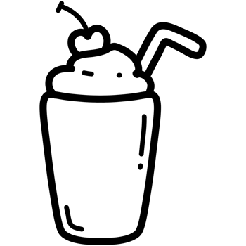 Milkshake with cherry png