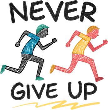 Colorful and fun educational artwork with a motivational message for kids. . png