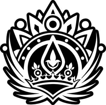 A glyph style icon of mystic crown symbol vector