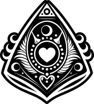 A glyph style icon of ouija planchette symbol vector