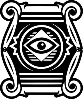A glyph style icon of mystic scroll symbol vector