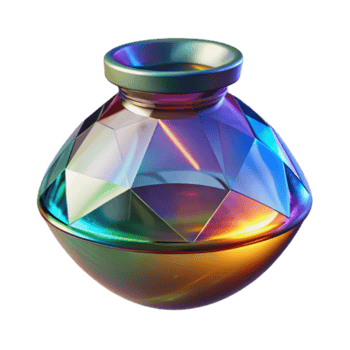Iridescent Gemstone Jar Render png