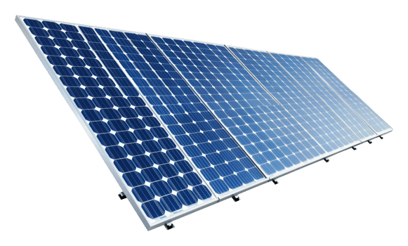 Solar panels create energy from sunlight png