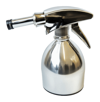Stainless steel spray bottle for culinary use png