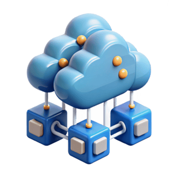Illustration of Cloud Computing Network Servers png