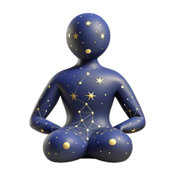 Render Night Sky Yoga Figure Illustration png