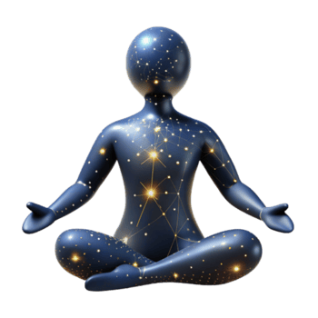 Illustration of a Meditator Embodied with Constellations png