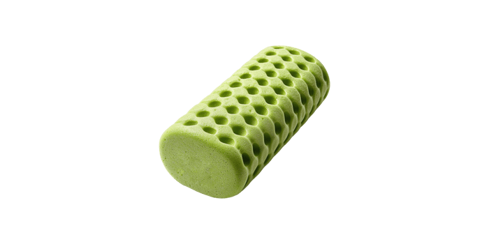 Green textured foam roller isolated on transparent background png